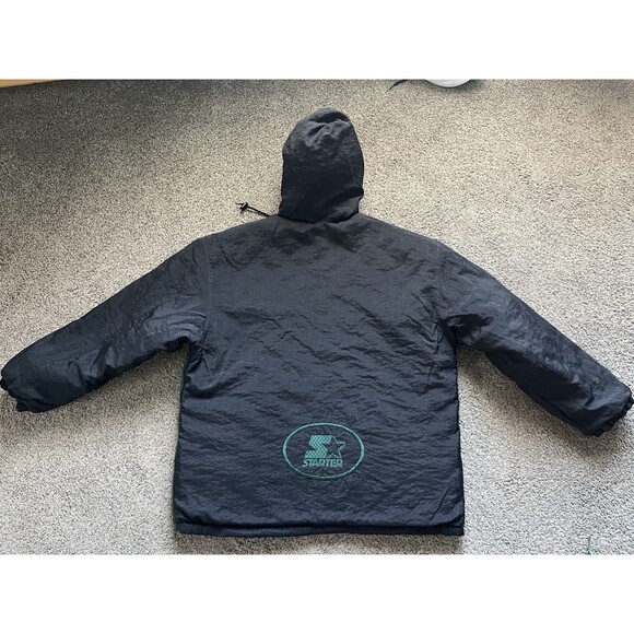 Vintage 1990s Starter Reversible Padded Puffer quilt Jacket Men's size L - Picture 2 of 10